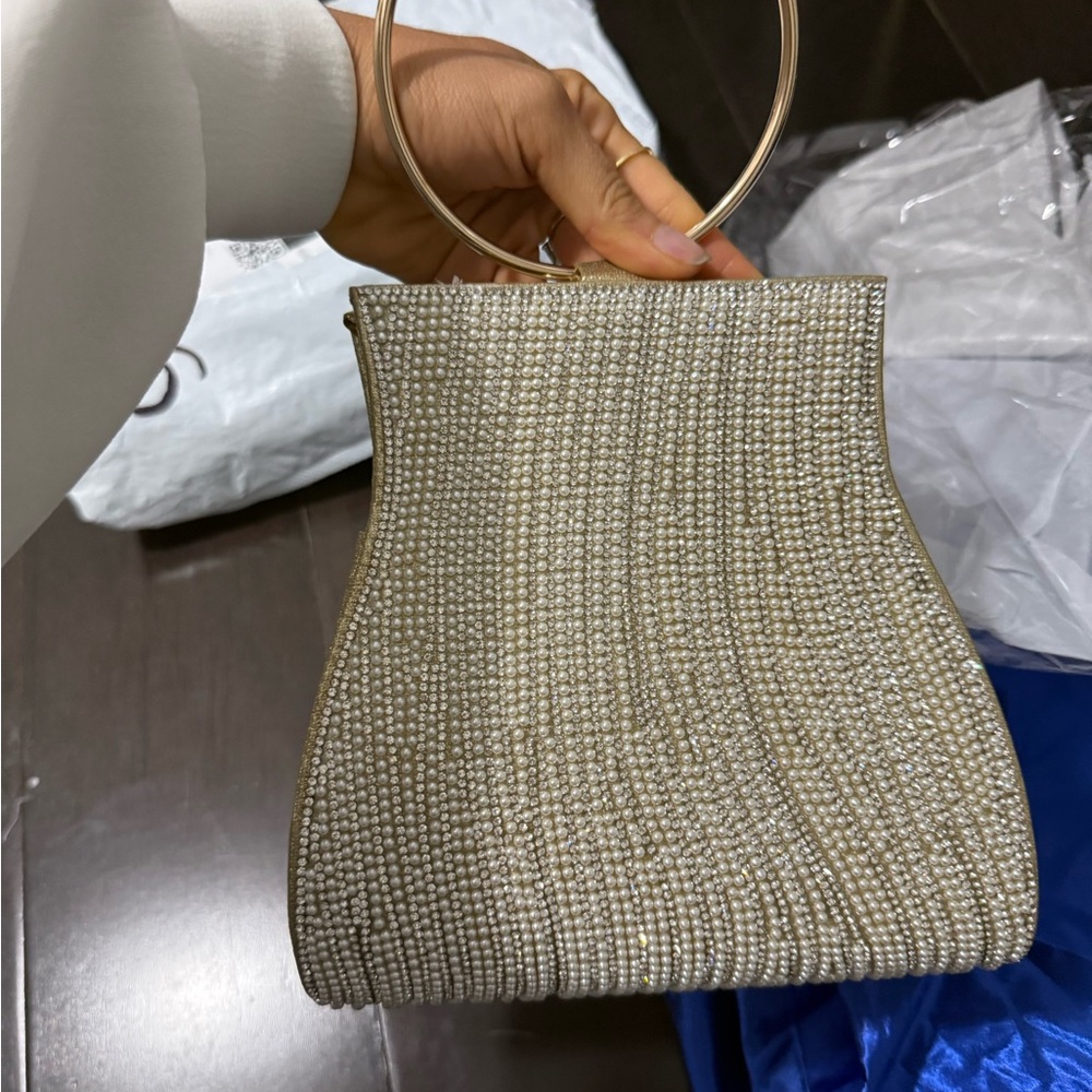 Brand new Elegant gold Beaded Handbag